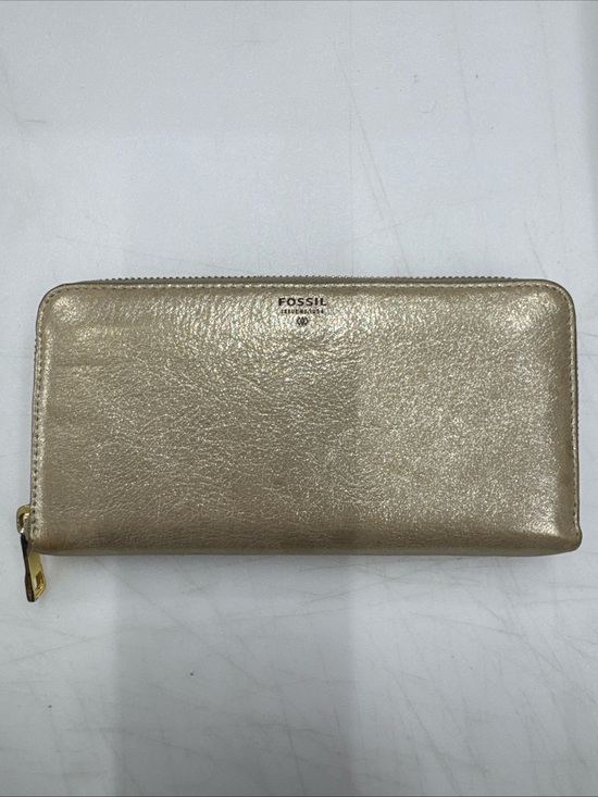 Fossil Handbags - Fossil Zip Around Long Leather Wallet Issue No. 1954 Gold Shimmer